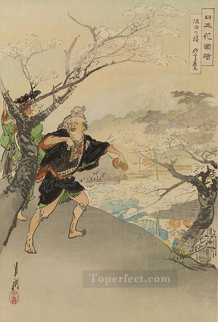 nihon hana zue 1897 Ogata Gekko Ukiyo e Pintura al óleo